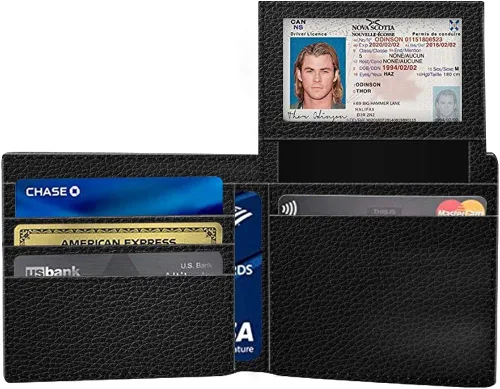 Vista 3 de Unique Desige Pattern - Angry Tiger, Slim Front Pocket Wallet Billfold RFID Blocking