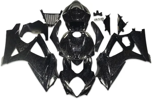 Vista 16 de Carenado de carrocería negro mate brillante de plástico apto para Suzuki 2007 2008 GSXR 1000 inyección ABS nuevo Aftermarket Kit Kit GSXR-1000 07 08