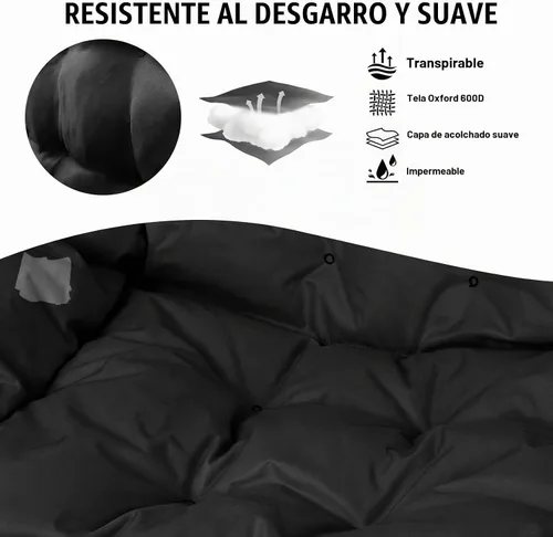 Vista 4 de QUYUAN Silla de campamento de doble plaza, silla acolchada para 2 personas, sillas de campamento plegables de gran tamaño, sofá de campamento