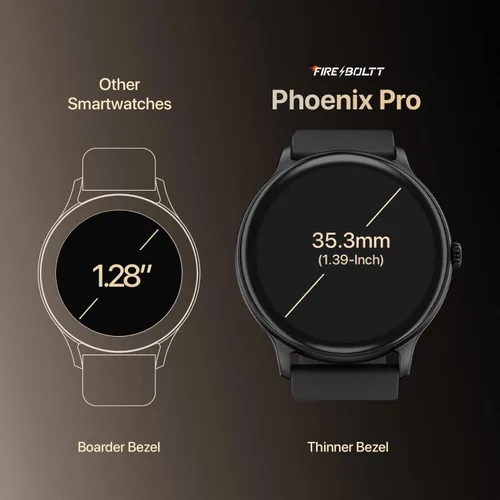Vista 11 de Fire-Boltt Phoenix Pro - Reloj inteligente de llamadas Bluetooth de 1.390 in (1.39 pulgadas), asistente de voz AI, cuerpo de metal con más de 120