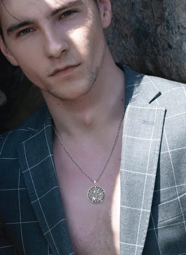 Vista 21 de CELESTIA Colgante de plata de ley 925, anillos de tetragrammaton, collar masónico, joyería de pentagrama para mujeres y hombres