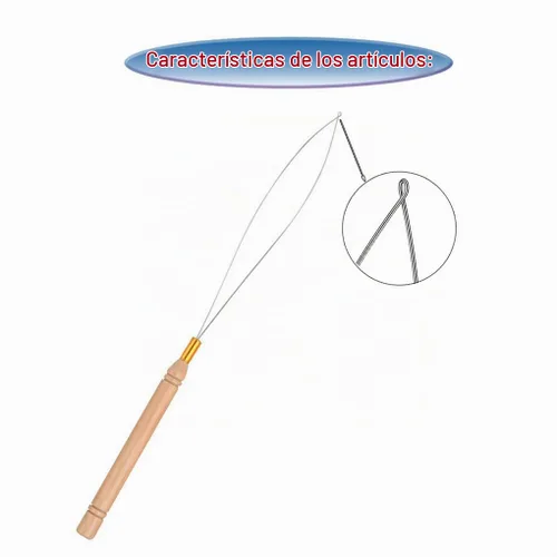 Vista 3 de 5 piezas de enhebrador de aguja de bucle de extensión de cabello