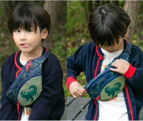 Vista 2 de Riñonera de cintura para niños, niños, niñas, T-Rex), WaistBag