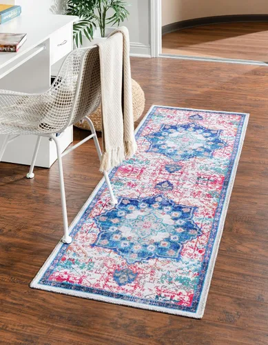 Vista 45 de Unique Loom Renaissance Collection - Alfombra rectangular de 2 x 3 pies 1 pulgada, color azul y verde Azul Verde/Azul