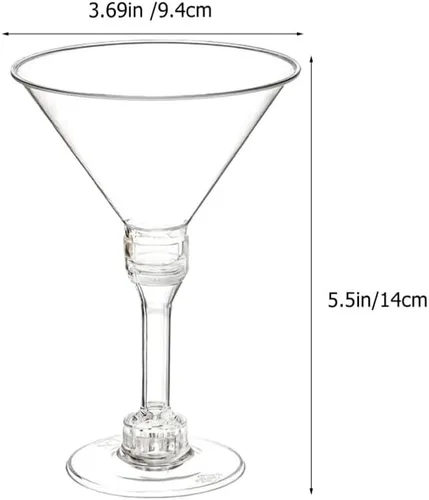 Vista 3 de Kichvoe 12 tazas de cóctel irrompibles elegantes para fiestas, bodas y uso diario para vino, whisky y postres, vasos duraderos para bebidas