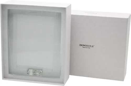 Vista 6 de Marco de fotos de cristal de 4 x 6 pulgadas con caja de regalo decorativo para regalo de boda en casa