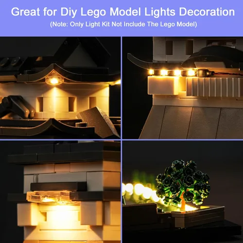 Vista 2 de Kit de luz LED mejorado para Lego Architecture Landmarks Collection: Himeji Castle Building Set, Compatible con Lego 21060 (Modelo no incluido)