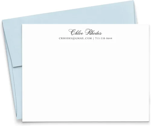 Vista 10 de Modern Pink Paper Juego de papelería personalizada para hombres para niños, notas de agradecimiento personalizadas para niños, tarjetas de notas