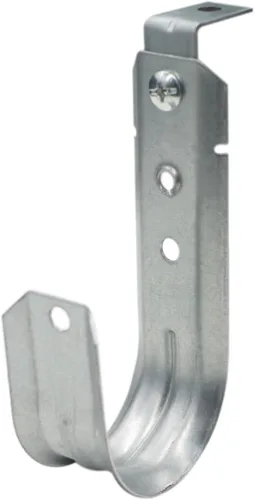 Vista 8 de Soporte de cable con gancho en J, soporte de cable de metal resistente de 2 pulgadas, ganchos en J para fijar montaje en pared a superficies