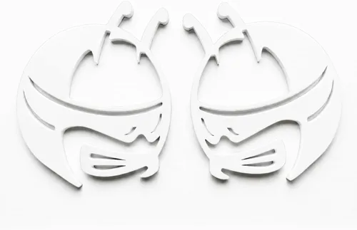 Vista 9 de Par de emblemas de cabeza de abeja para Challenger Charger Scat Pack Fender Badge (azul oscuro)