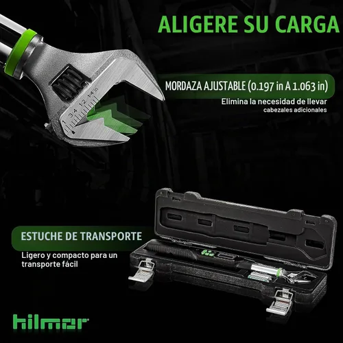 Vista 2 de Hilmor 1963826 - Llave dinamométrica ajustable digital 1839078 Bolso de transporte HVAC/R