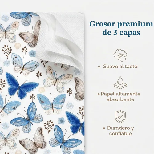 Vista 5 de Gift Boutique Paquete de 100 servilletas de papel decorativas con diseño