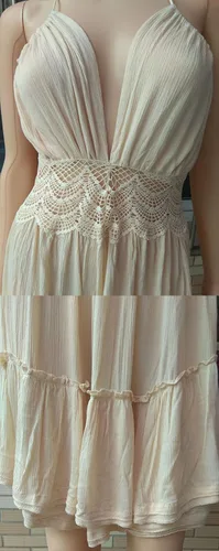 Vista 5 de R.Vivimos Vestidos cortos de playa con cuello en V y espalda descubierta para mujer