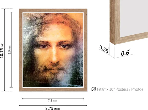 Vista 3 de Poster Master Póster de retrato vintage, impresión cristiana retro, regalo para religiosos, amigos, cara de Jesucristo, sudario de Turín, Biblia
