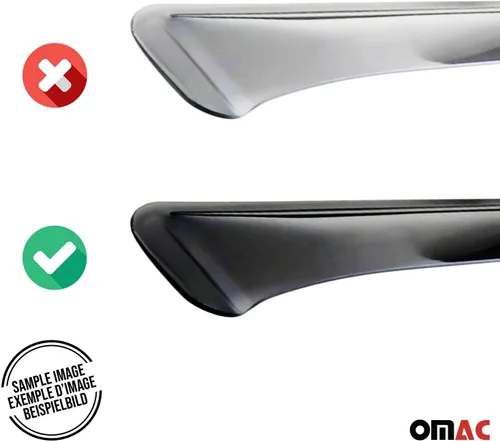 Vista 8 de OMAC Deflector protector de lluvia para visera de ventana para Kia Soul 2020-2025 Smoke 4 piezas