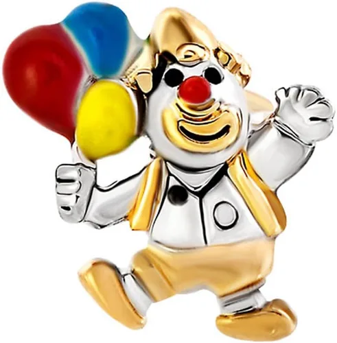 Vista 3 de Encanto de payaso dorado con cuentas de globo de colores para pulseras