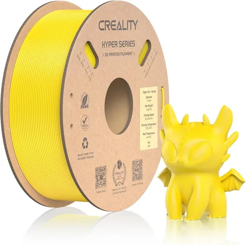 Vista 21 de Filamento PLA oficial de Creality Hyper de 1.75 mm, filamento PLA de alta velocidad de 30-600 mm/s para impresora 3D rápida, precisión dimensional
