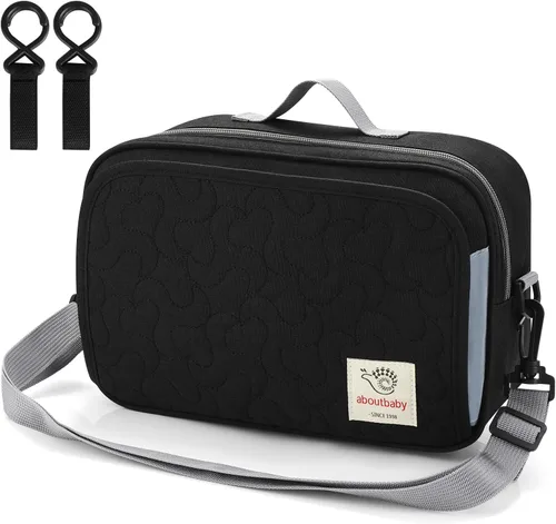 Vista 2 de Accmor Organizador de cochecito, organizador universal para cochecito con bolsillo aislado para portavasos y bolsa de cochecito de gran capacidad