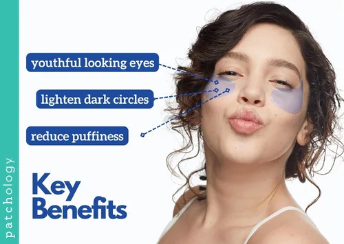 Vista 2 de Patchology Geles restauradores para ojos nocturnos, parches debajo de los ojos para ojeras y cuidado de ojos hinchados, máscaras antienvejecimiento