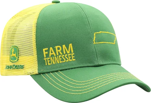 Vista 98 de John Deere Gorra de béisbol con logotipo y malla trasera con contraste, para hombre