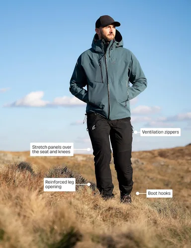 Vista 6 de RevolutionRace Pantalones Nordwand Pro para hombre, pantalones duraderos y ventilados para todas las actividades al aire libre