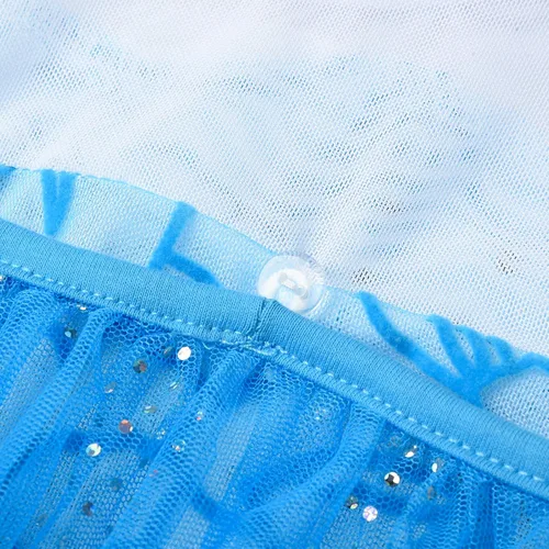 Vista 7 de Uhdear Vestido de fiesta de nieve disfraz de princesa disfraz de cosplay con accesorios