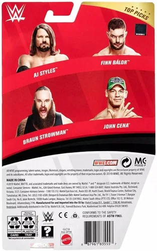 Vista 5 de WWE AJ Styles Top Picks - Figuras de acción de 6 pulgadas con articulación y detalles realistas