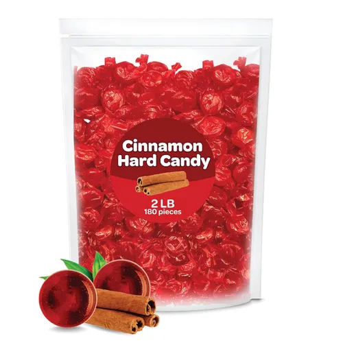 Vista 6 de Caramelo duro de canela – Paquete a granel de 2 libras (alrededor de 180 unidades) – Caramelo de Navidad antiguo