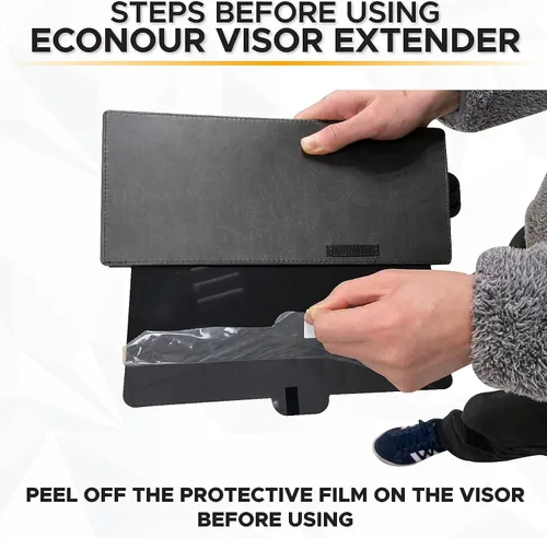 Vista 9 de EcoNour - Extensor de visera de coche mejorado con bloqueador solar Extensión de visera de parabrisas polarizada antirreflejos ofrece protección