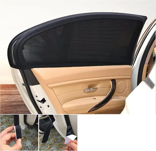Vista 6 de Parasol universal para ventana lateral de automóvil, 2 piezas para ventana delantera de automóvil (49 x 20)