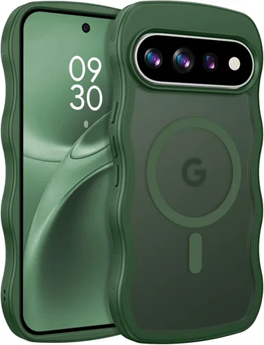 Vista 11 de BENTOBEN Funda magnética para Google Pixel 10, bonita funda rizada ondulada Pixel10 [compatible con MagSafe], antideslizante, a prueba de golpes