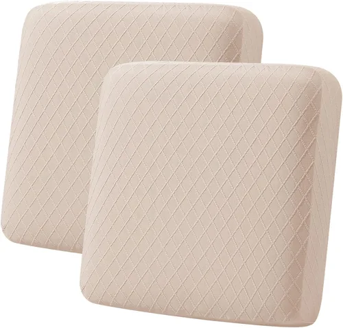Vista 52 de hyha Fundas de cojín para sofá al aire libre, fundas lavables para sofá seccional, jaspe de diamante, funda elástica para cojín de asiento de sofá