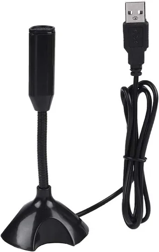 Vista 5 de Micrófono USB para computadora, condensador de escritorio Plug &Play, micrófono para computadora portátil, compatible con Windows/Mac, ideal