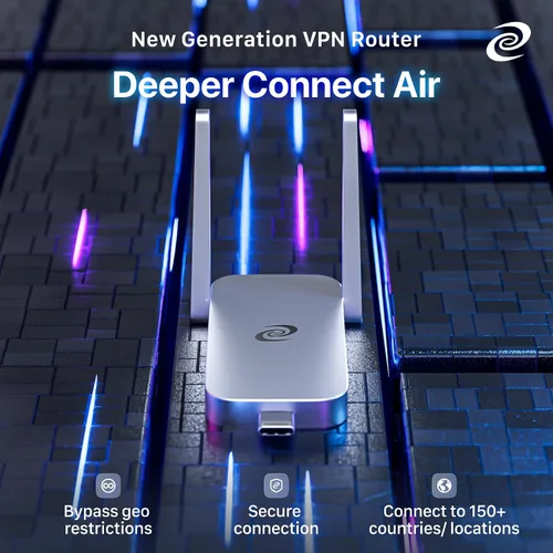 Vista 10 de Deeper Connect Air de Tamaño Bolsillo Inalámbrico Portátil VPN Router de Viaje Wireguard OpenVPN DPN WiFi Router