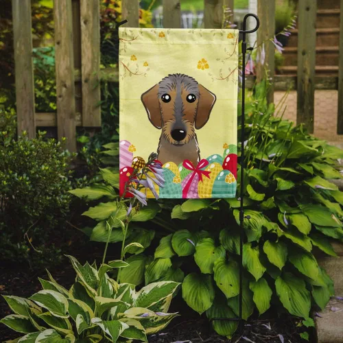Vista 326 de Caroline's Treasures BB1923GF Bandera decorativa para jardín con diseño de Border Collie, para caza de huevos de Pascua, para jardín, jardín, patio