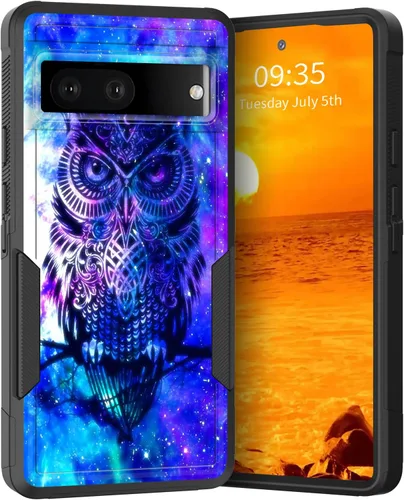 Vista 137 de Funda para Pixel 6A, Híbrida de Doble Capa de Servicio Pesado Resistente a Prueba de Golpes PC Duro + Funda Protectora de Silicona Suave para Google