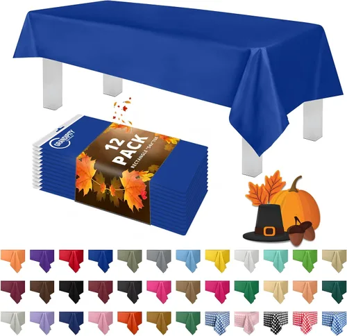 Vista 51 de Mantel de plástico de alta calidad - 54 in. x 108 pulgadas. Grandipity - Mantel rectangular (6 y 12 unidades), Agua (Aqua)