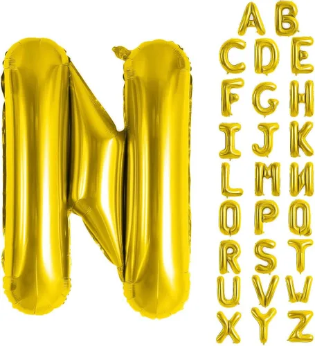 Vista 59 de Globos de letras azules de 40 pulgadas, globo grande del alfabeto de aluminio de Mylar para decoración de cumpleaños, boda, aniversario, graduación