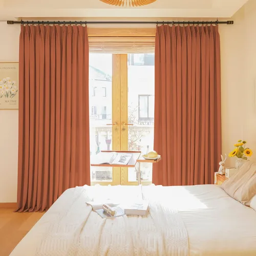 Vista 32 de HUTO Cortinas Plisadas de Pinzas Opacas con Aislamiento Térmico para Oscurecer la Habitación, Panel de Tratamiento de Ventana para Sala de Estar