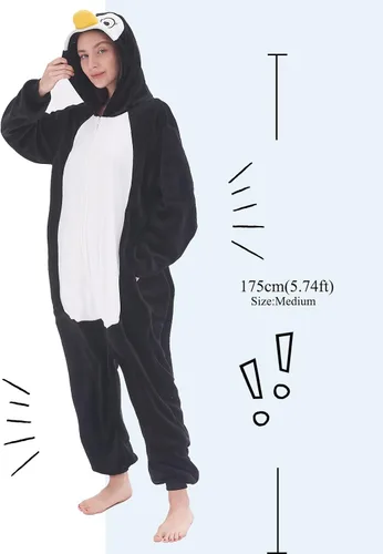 Vista 5 de NEWCOSPLAY Unisex Adult Onesie Pajamas Animal One Piece Costume Cosplay Sleepwear
