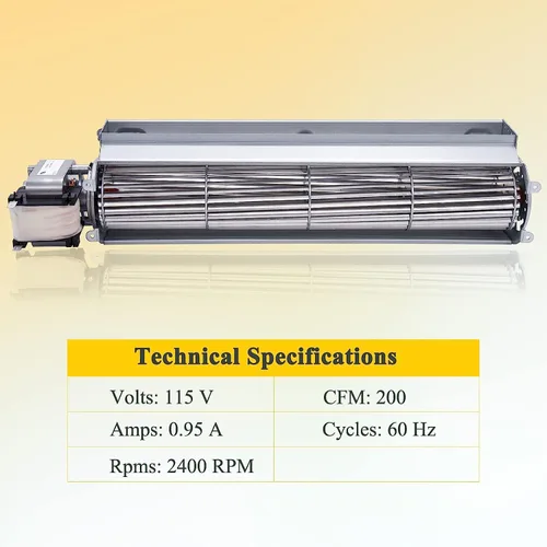 Vista 3 de Criditpid SRV7000-659 Reemplazo del ventilador de convección para PelPro PP60, PP60-B Estufa de pellets, Pleasant Hearth PH50CABPS, PH35PS, PH50PS