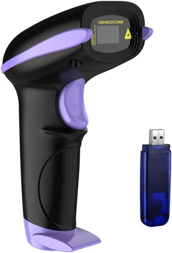 Vista 10 de NADAMOO Escáner de Código de Barras Inalámbrico 328 Pies Distancia de Transmisión USB Inalámbrico 1D Láser Lector Automático de Código de Barras
