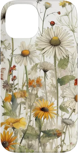 Vista 4 de Wildflowers Botanical Daisy Flowers Dandelion Dragonfly Case for iPhone 17
