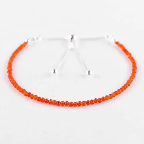 Vista 2 de Pulsera bolo de cuentas micro de piedras preciosas multicolor