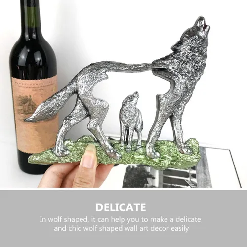 Vista 3 de Molde de forma de lobo molde de artesanía de silicona epoxi decoración animal herramienta flexible DIY