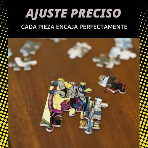 Vista 3 de Paladone Batman - Rompecabezas de 1000 piezas, rompecabezas retro de cultura pop, collage de cómics a través del tiempo, amarillo