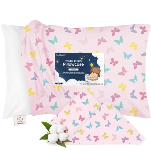Vista 10 de KeaBabies Funda de almohada para niños pequeños de 13 x 18 pulgadas, funda de almohada de algodón orgánico para niños, niñas, funda de algodón suave