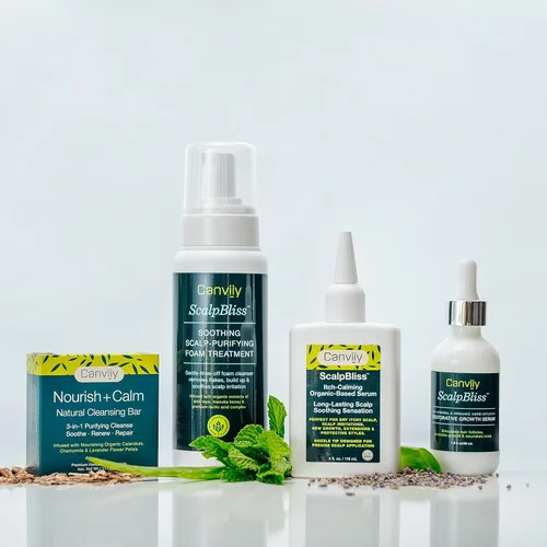 Vista 5 de Canviiy ScalpBliss Sea Mineral & Organic Herb - Suero restaurador de crecimiento infundido con hierbas orgánicas, estimula los folículos pilosos