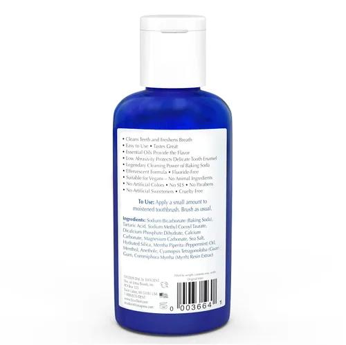 Vista 2 de Eco-dent Polvo dentífrico con bicarbonato de cuidado diario, menta original, 2 oz, paquete de de 1