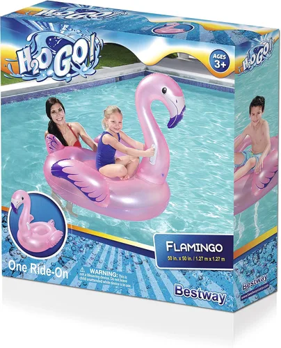 Vista 5 de Bestway 41122E Piscina Flotador Flamingo, Rosa